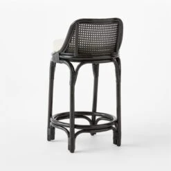 Coba Black Rattan Counter Stool -Home Series Shop CobaCaneCounterStool3QBSSF22