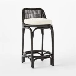 Coba Black Rattan Counter Stool -Home Series Shop CobaCaneCounterStool3QSSF22