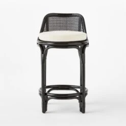Coba Black Rattan Counter Stool -Home Series Shop CobaCaneCounterStoolSOSSF22