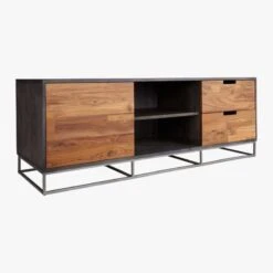 Congo Wood Media Console 56'' -Home Series Shop CongoMediaCredenza3QS16