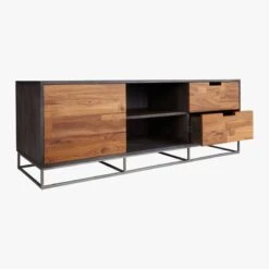 Congo Wood Media Console 56'' -Home Series Shop CongoMediaCredenzaAV1S16