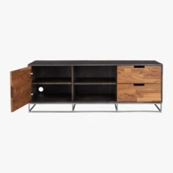 Congo Wood Media Console 56'' -Home Series Shop CongoMediaCredenzaAV3S16