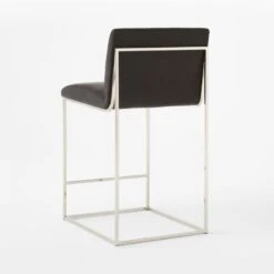 Coop Black Leather Counter Stool Set Of 2 -Home Series Shop CoopBkLthrCounterStool3QBSSF22