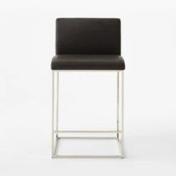 Coop Black Leather Counter Stool Set Of 2 -Home Series Shop CoopBkLthrCounterStoolSOSSF22