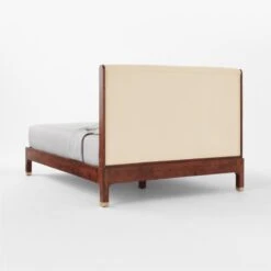 Crosby Tufted White Velvet And Wood Queen Bed -Home Series Shop CrosbyTuftedQueenBed3QBSSF21