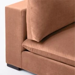 Deseo Copper Brown Performance Velvet Armless Loveseat -Home Series Shop DeseoCpprCornerChairAVSSF23