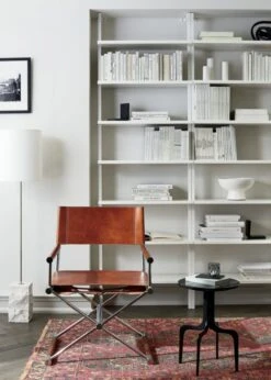 Stairway White Wall-Mounted Bookcase - 96" Height -Home Series Shop EmbassyDirectorsChairJN20