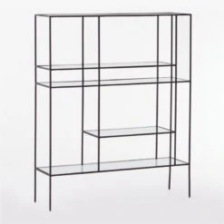 Euclidean Black Metal Etagere -Home Series Shop EuclideanBlackEtagere3QSSS21