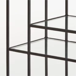 Euclidean Black Metal Etagere -Home Series Shop EuclideanBlackEtagereAVSSS21