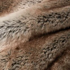 Light Grey Faux Fur Throw Blanket -Home Series Shop FauxFurThrowLtGrey48x80ROF17