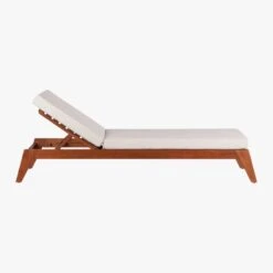 Filaki Outdoor Lounger With Natural Cushion -Home Series Shop FilakiLoungerNaturalSideAV2S16