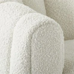 Fitz Channeled White Boucle Loveseat -Home Series Shop FitzCreamBclLoveseatAVSSS23