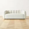 Fitz Channeled White Boucle Loveseat -Home Series Shop FitzCreamBclLoveseatSHS23