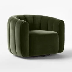 Fitz Channeled Green Velvet Swivel Chair 12 Fitz Channeled Green Velvet Swivel Chair -Home Series Shop FitzGreenVelvetChair3QSSS22
