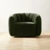 Fitz Channeled Green Velvet Swivel Chair -Home Series Shop FitzGreenVelvetChairSHS22