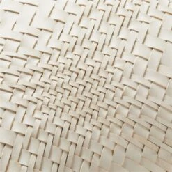 Flow White Leather Throw Pillow With Down-Alternative Insert 18" -Home Series Shop FlowLthrOatPillow18X18inAVSSF22