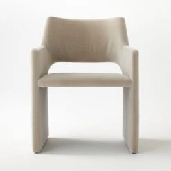 Foley Faux Mohair Grey Dining Armchair -Home Series Shop FoleyFxMhrGryDnngChairSOSSF20