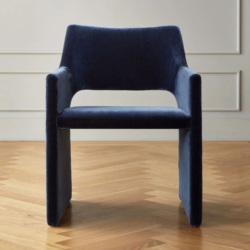 Foley Faux Mohair Navy Dining Armchair Set Of 4 3 Foley Faux Mohair Navy Dining Armchair Set Of 4
