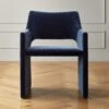 Foley Faux Mohair Navy Dining Armchair -Home Series Shop FoleyNvyFxMhrDiningChairSHF21