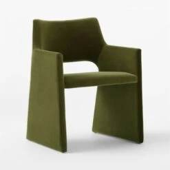 Foley Olive Green Velvet Dining Armchair -Home Series Shop FoleyOliveDiningChair3QSSF22 1