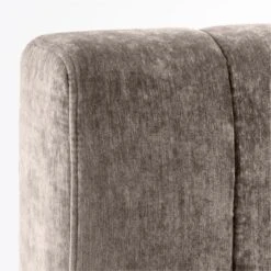 Forte Channeled Grey Velvet Queen Bed -Home Series Shop ForteGreyLushNickelQBedAVSSS21