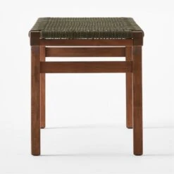 Large Green Leather Bench -Home Series Shop GreenLthrWrppdBenchLrgSDSSF22