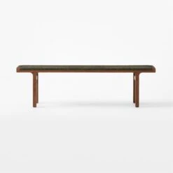 Large Green Leather Bench -Home Series Shop GreenLthrWrppdBenchLrgSOSSF22