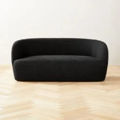 Gwyneth Black Boucle Loveseat