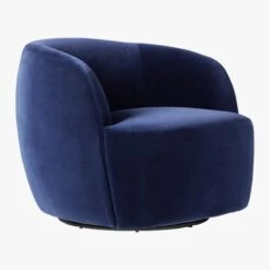 Gwyneth Navy Velvet Swivel Chair -Home Series Shop GwynethNavyVelvetChair3QFF19