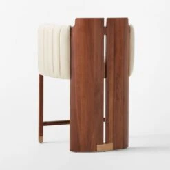 Half Moon Ivory Velvet Counter Stool -Home Series Shop HalfMoonCounterStool3QBSSS22