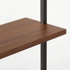 Helix Walnut Wood Wall Mount Bookshelf 70'' -Home Series Shop Helix96inWalnutBookcaseAVSSS21