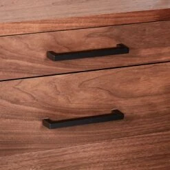 Helix 70" Walnut Bookcase With 2 Drawers -Home Series Shop HelixShortShlf2DrwWalnutAVS20