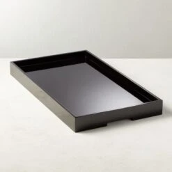 High Gloss Black Rectangle Tray