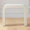 Horseshoe Ivory Lacquered Linen Console Table 36'' -Home Series Shop Horseshoe36inIvryLqdLnCnlTbSHF20 1x1