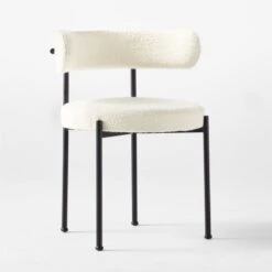 Inesse Boucle Ivory Dining Chair -Home Series Shop InesseIvoryDiningChair3QSSF21