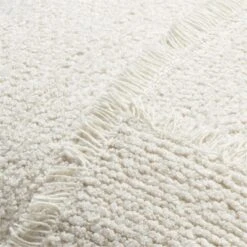 Intersect Ivory White Boucle Throw Pillow With Feather-Down Insert 20" -Home Series Shop IntersectIvoryPllw20X20inAVSSF22