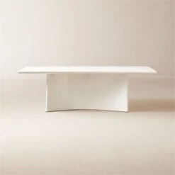 Irie Rectangular White Concrete Dining Table