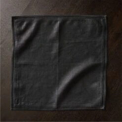 Eyelet Black Linen Napkin -Home Series Shop KMEyeletIBlackNapkinAVSHS21