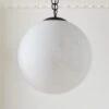 Moon Globe Pendant Light With Black Chain 21" -Home Series Shop KMMoonPendantLargeSHS21