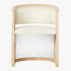 Kaishi White Fabric Chair With Whitewashed Ash Frame -Home Series Shop KaishiChairLindySnowS17