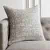 Keelie Ivory Grid Throw Pillow With Down-Alternative Insert 23" -Home Series Shop KeelieIvoryPillow23X23inSHS21