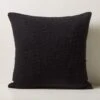 Kellan Basketweave Black Wool Throw Pillow With Down-Alternative Insert 26'' -Home Series Shop KellanBlkPillow26inSHS23