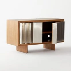 Kibo Steel And Oak Wood Media Console 42.5'' -Home Series Shop KiboCredenza3QAVSSF21