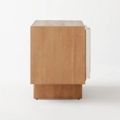 Kibo Steel And Oak Wood Media Console 42.5'' -Home Series Shop KiboCredenzaSDSSF21