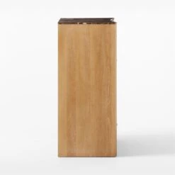 Kingsbury Tall 4-Drawer Curved Oak Wood Dresser With Marble Top -Home Series Shop KingsburyCrvdMrblChestSDSSF22