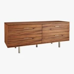Linear Low 4-Drawer Wood Dresser -Home Series Shop LinearLowDresser3QF15