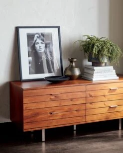 Linear Low 4-Drawer Wood Dresser -Home Series Shop LinearLowDresserJN19