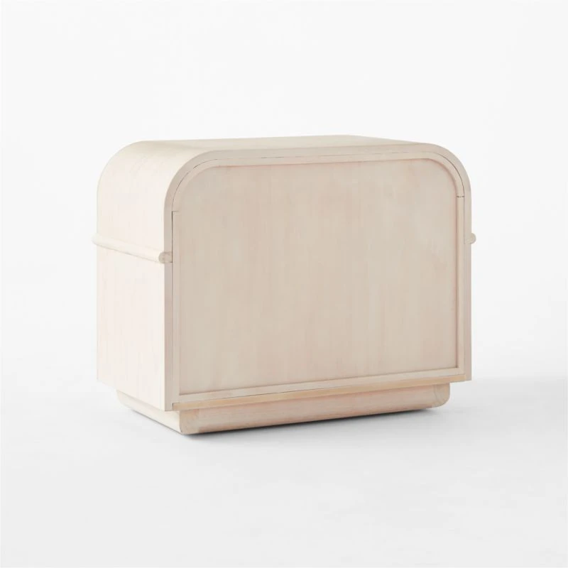 Lobos 2-Drawer White Wood Nightstand 8 Lobos 2-Drawer White Wood Nightstand - Image 6