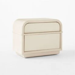 Lobos 2-Drawer White Wood Nightstand 11 Lobos 2-Drawer White Wood Nightstand -Home Series Shop LobosAshNLthrNightstand3QSSS23