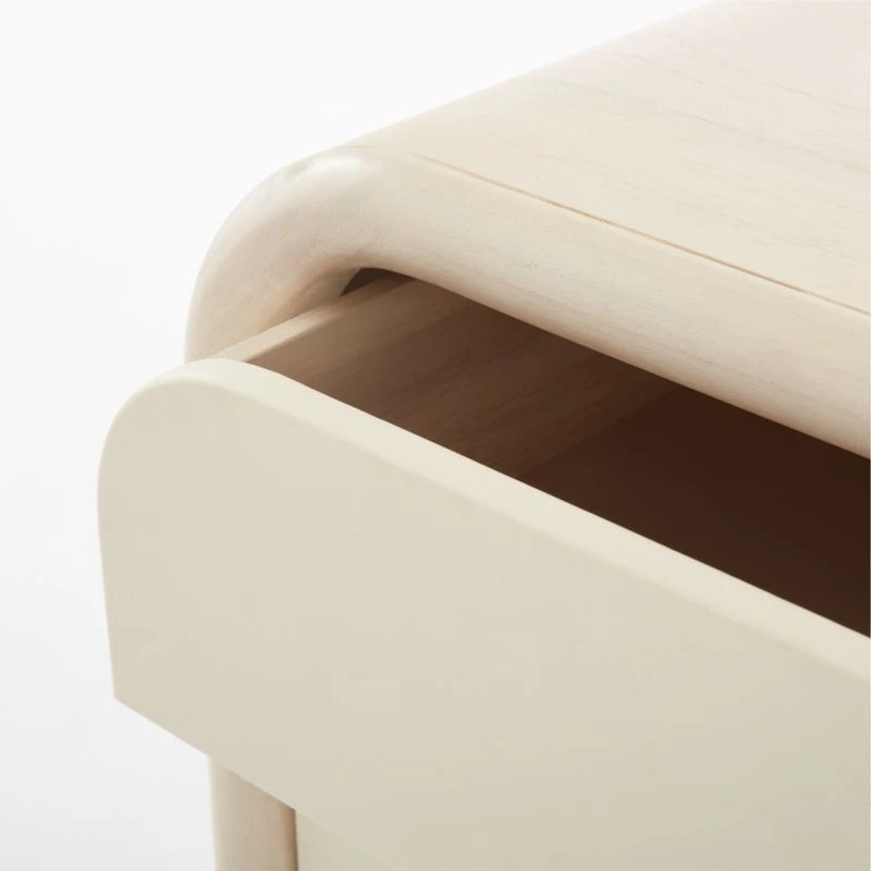 Lobos 2-Drawer White Wood Nightstand 9 Lobos 2-Drawer White Wood Nightstand - Image 7